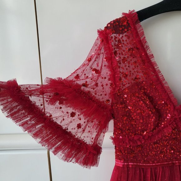 Needle & Thread Maybelle Bodice v neck ankle gown - Picture 4 of 16